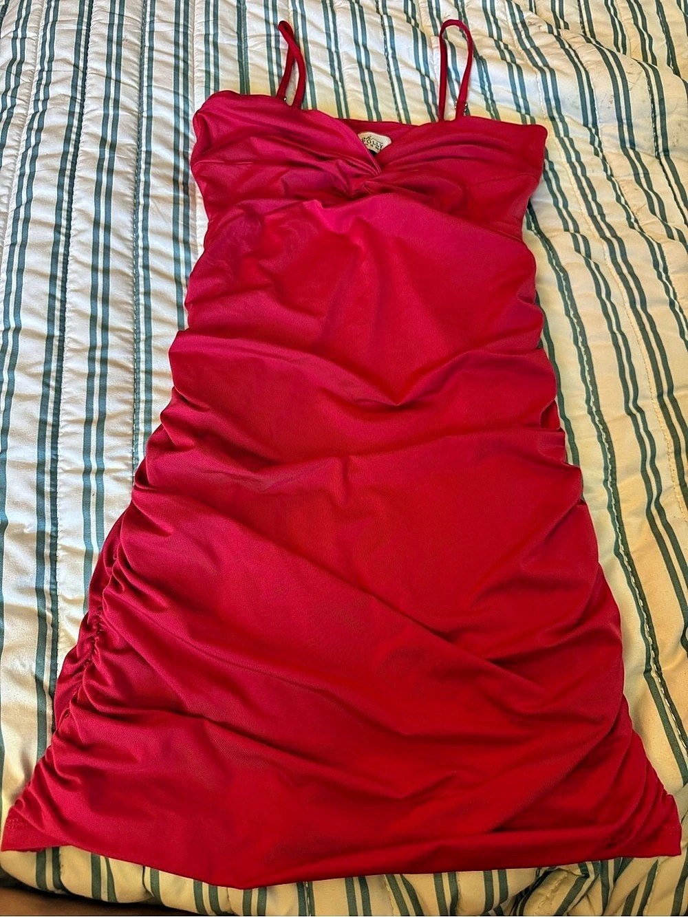 Oh Polly Ruched Mini Dress in Pink 8 Like New